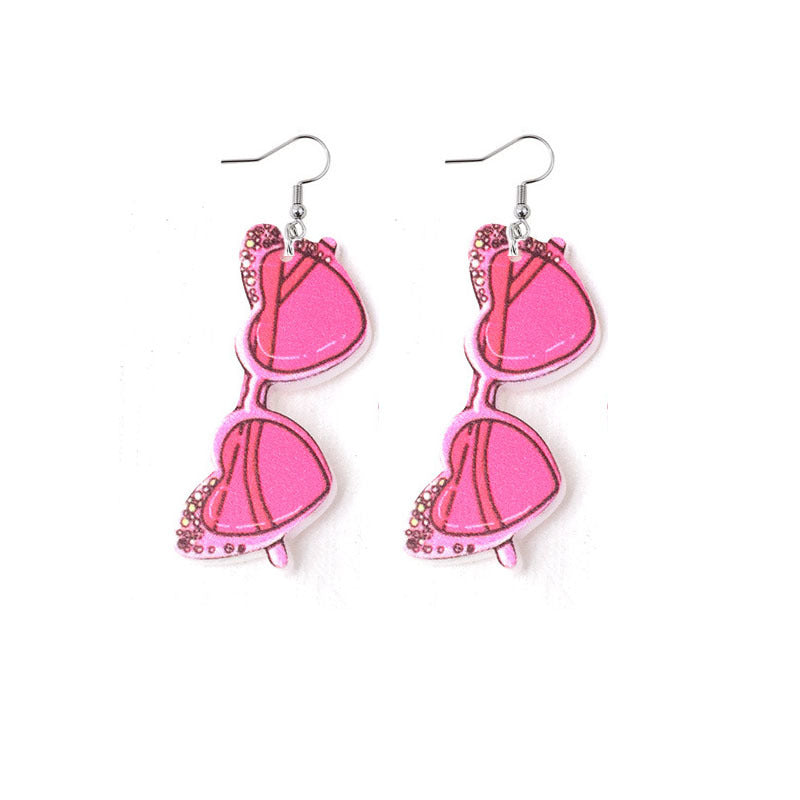 Wholesale Valentine's Day Love Rainbow LOVE Earrings Lip Acrylic Earrings